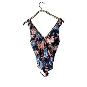 Beach‎ Scene Collection one piece floral swimsuit small